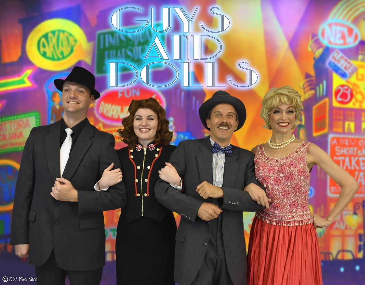 Meet Sky, Sarah, Nathan, and Adelaide in Guys and Dolls at the Athens thru May 14, 2017!
(Andrew LeJeune, Rachel Whittington, Alan Ware, Melanie Veazy)
Photo Credit: Mike Kitaif Meet Sky, Sarah, Nathan, and Adelaide in Guys and Dolls at the Athens thru May 14, 2017!
(Andrew LeJeune, Rachel Whittington, Alan Ware, Melanie Veazy)
Photo Credit: Mike Kitaif