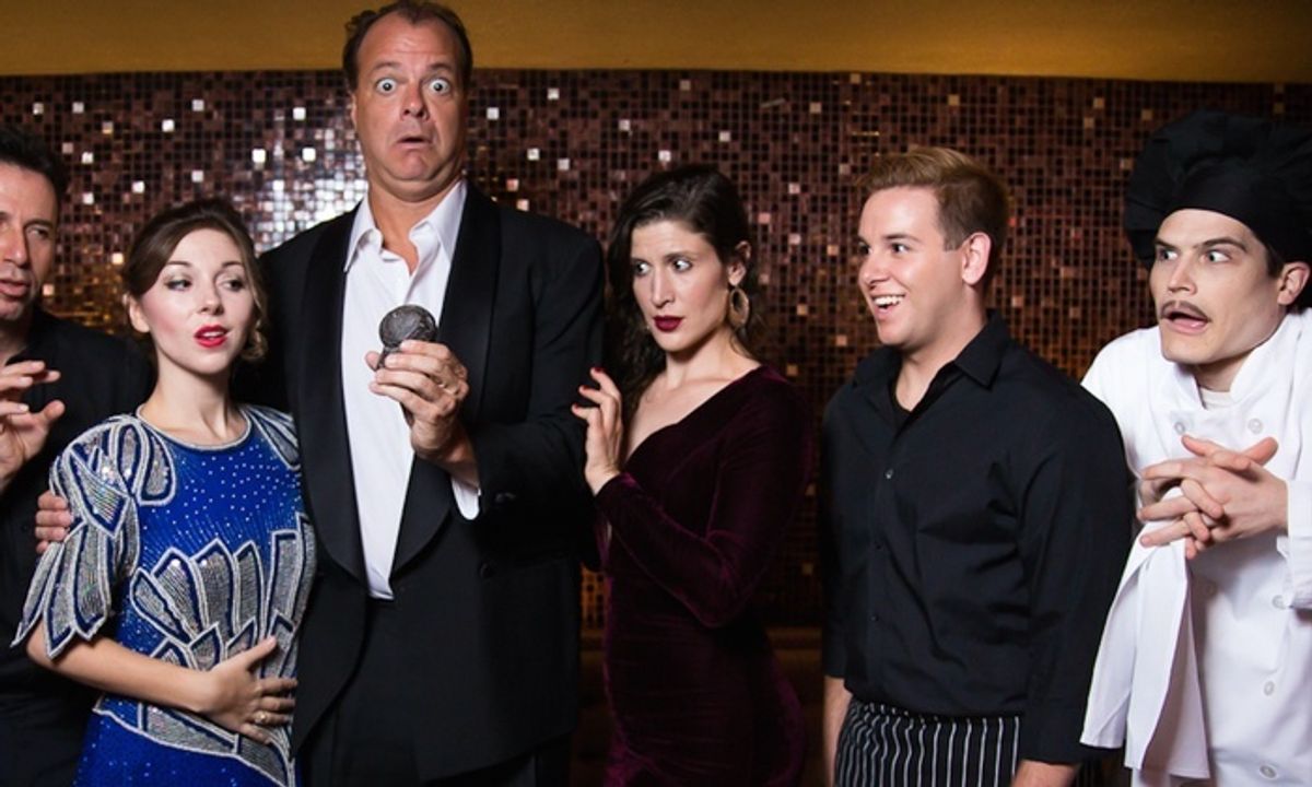 Truffles: Jazz, Murder, and Dinner Theater opens its Fall Season at Swing 46 for weekly shows beginning October 14th, with special Halloween performance at Joe's Pub at the Public on October 31st.
Cast L to R: Cem Uyanik, Mikayla Petrilla, Ron Barba, Jenni Lark, Kevin Riddagh, Spencer Wolfe.
Photo Credit: Stephen Pyo.
Truffles: Jazz, Murder, and Dinner Theater opens its Fall Season at Swing 46 for weekly shows beginning October 14th, with special Halloween performance at Joe's Pub at the Public on October 31st.
Cast L to R: Cem Uyanik, Mikayla Petrilla, Ron Barba, Jenni Lark, Kevin Riddagh, Spencer Wolfe.
Photo Credit: Stephen Pyo.