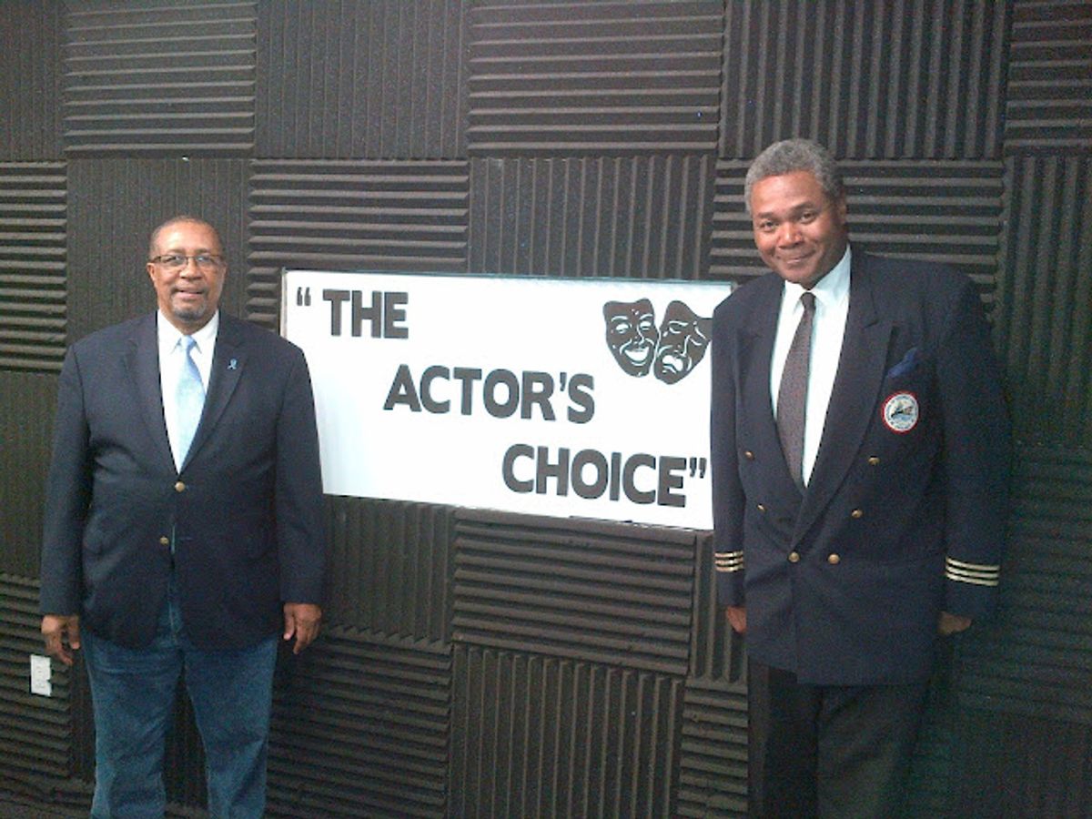 A HOST AND AN ACTOR PREPARE!: Producer, Director, Writer and Host Ron Brewington welcomed Excaliber Shakespeare Company of Chicago and Excaliber Shakespeare Company Los Angeles Archival Project Founder Darryl Maximilian Robinson to his internet performing arts television show "The Actor's Choice" for the first time for the September 19, 2016 Edition Episode 2.37. Photo by Laron "LP" Daviston.


