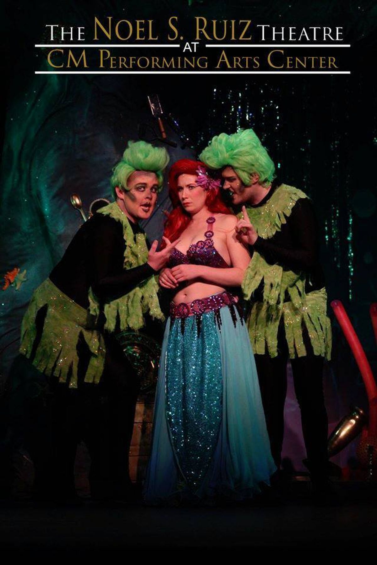 Flotsam and Jetsam (Matthew Surico and Kevin Burns), and Ariel (M.E. Junge)
Photo Credit: Lisa Schindlar Flotsam and Jetsam (Matthew Surico and Kevin Burns), and Ariel (M.E. Junge)
Photo Credit: Lisa Schindlar