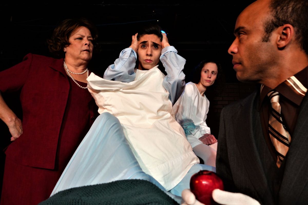 Theatre Three 20th ANNUAL FESTIVAL OF ONE-ACT PLAYS Counting Sheep by Jae Kramisen clockwise Antoine Jones, Kate Keating, Joan St. Onge, Jacqueline M. Hughes. Photo credit Peter Lanscombe. Theatre Three 20th ANNUAL FESTIVAL OF ONE-ACT PLAYS Counting Sheep by Jae Kramisen clockwise Antoine Jones, Kate Keating, Joan St. Onge, Jacqueline M. Hughes. Photo credit Peter Lanscombe.