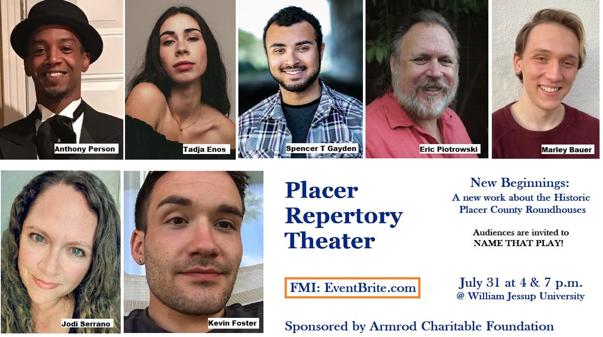 Photos of the cast for New Beginnings: a new work about the historic Placer County Roundhouses. Photos of the cast for New Beginnings: a new work about the historic Placer County Roundhouses.