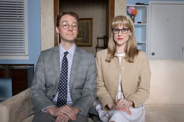 The cast of North Coast Repertory Theatre's HOW THE OTHER HALF LOVES 2