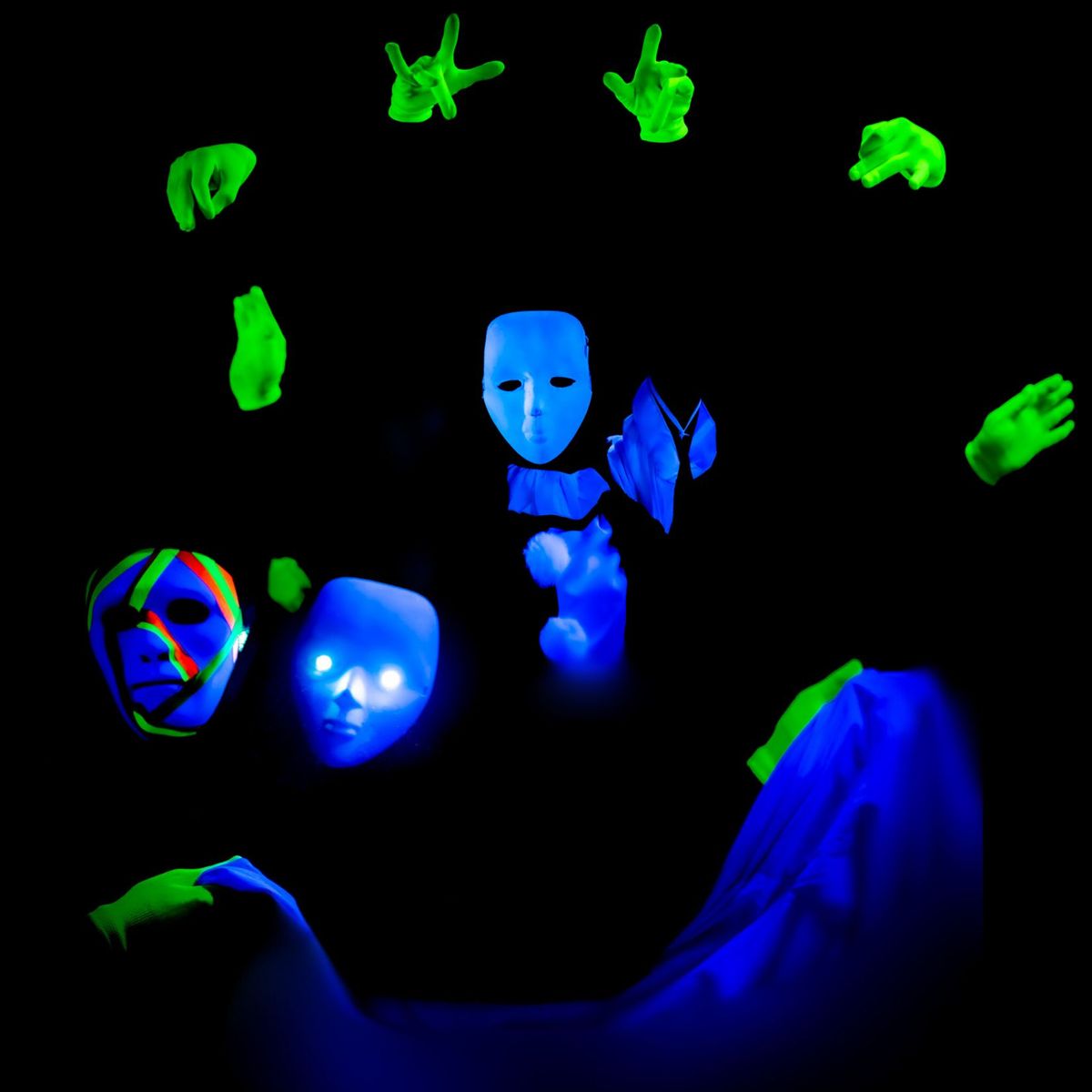 From the black light theatre show Images of Love From the black light theatre show Images of Love