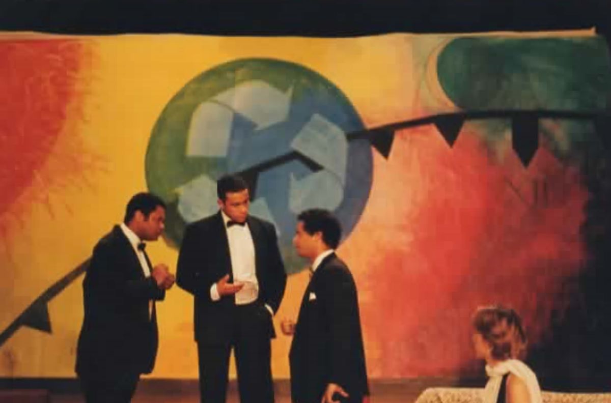The Quartet: Darryl Maximilian Robinson as The Devil, Sam Ramirez as Don Juan, Jim Spencer as The Statue and Liz Robertson as Dona Ana in the 1998 ESC revival of Don Juan In Hell by G. B. Shaw.
