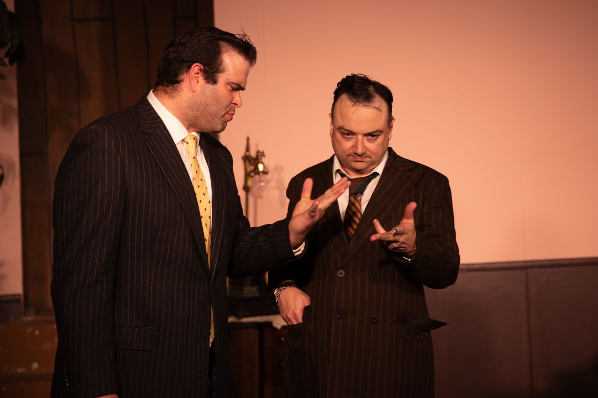 Josh Head as JONATHAN BREWSTER and Nathan Hall as DR. EINSTEIN