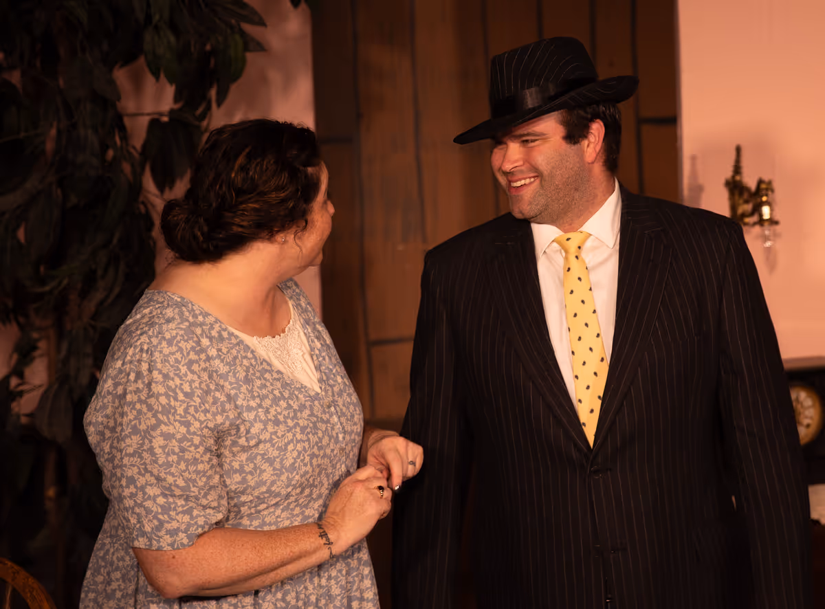 Denise Bishop Cotten as ABBY BREWSTER and Josh Head as JONATHAN BREWSTER