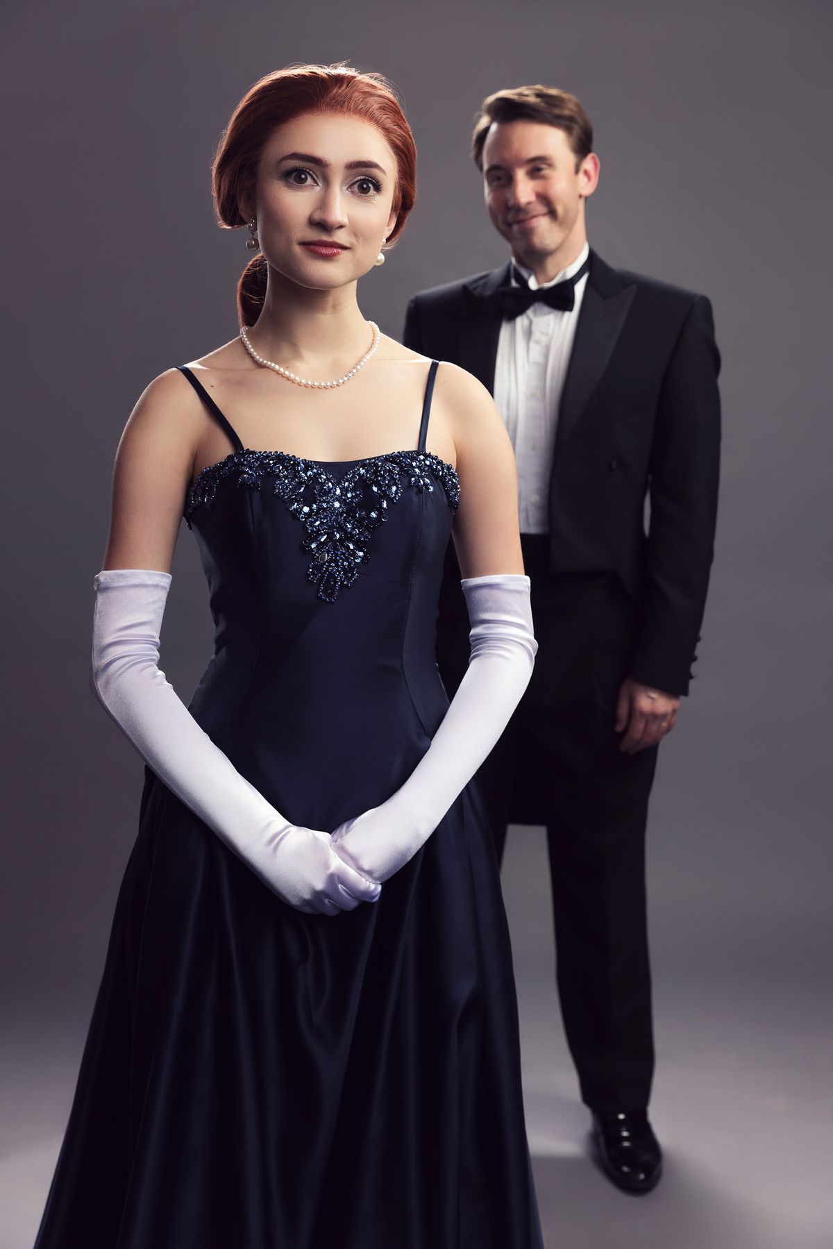 Anya (Jillian Smith) and Dmitry (Brad Satterwhite) in the family musical ?Anastasia? at Hillbarn Theatre on stage Dec. 5 - Dec. 29, 2024. ?Photo Credit: Tracy Martin