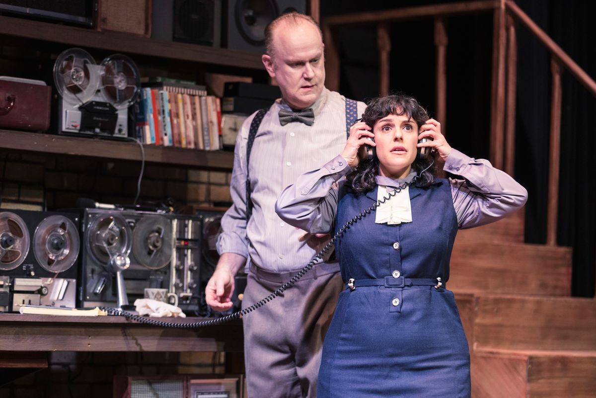 Tony Schwartz (Michael Champlin*) & Louise Brown (Roneet Aliza Rahamim) in the Regional Premiere ?Daisy? at Hillbarn Theatre on stage Jan.23 - February. 9, 2025. *Appear courtesy of Actors'' Equity Ass Tony Schwartz (Michael Champlin*) & Louise Brown (Roneet Aliza Rahamim) in the Regional Premiere ?Daisy? at Hillbarn Theatre on stage Jan.23 - February. 9, 2025. *Appear courtesy of Actors'' Equity Ass