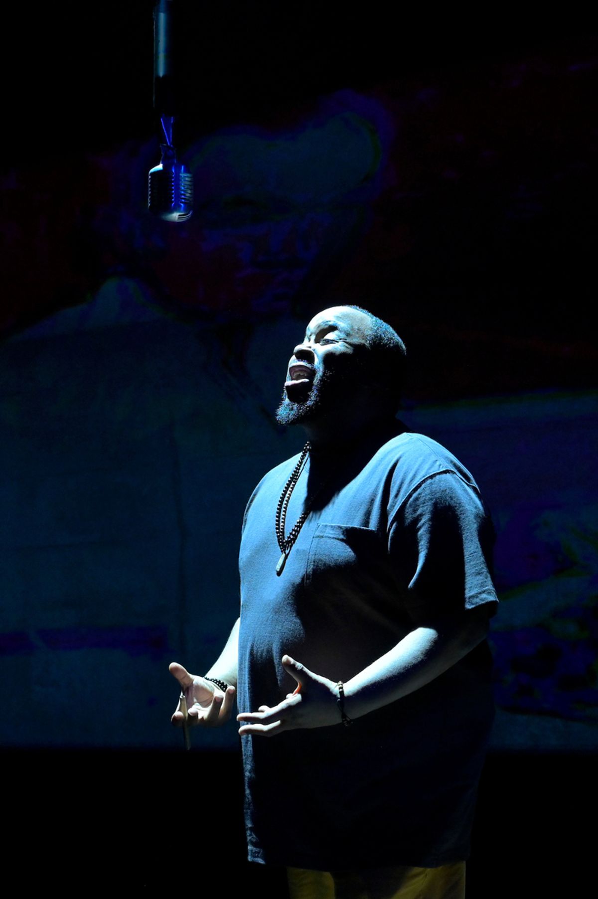 Jacob Ming-Trent in the world premiere of How Shakespeare Saved My Life  at Berkeley Rep's Peet's Theatre.