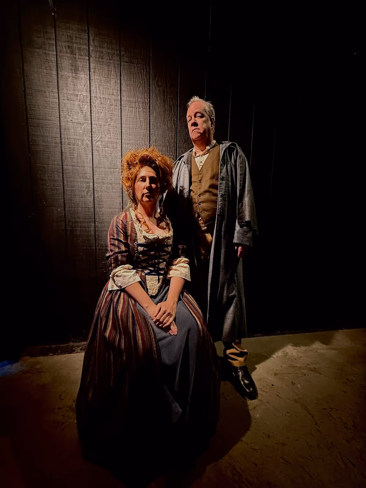 Kat Hickey as Mrs. Lovett and Jeff Dolan as Sweeney Todd