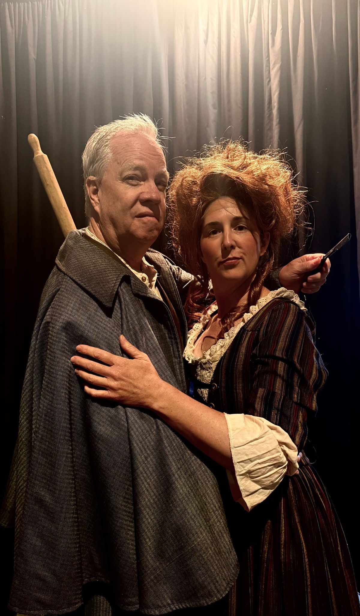 Jeff Dolan as Sweeney Todd and Kat Hickey as Mrs. Lovett