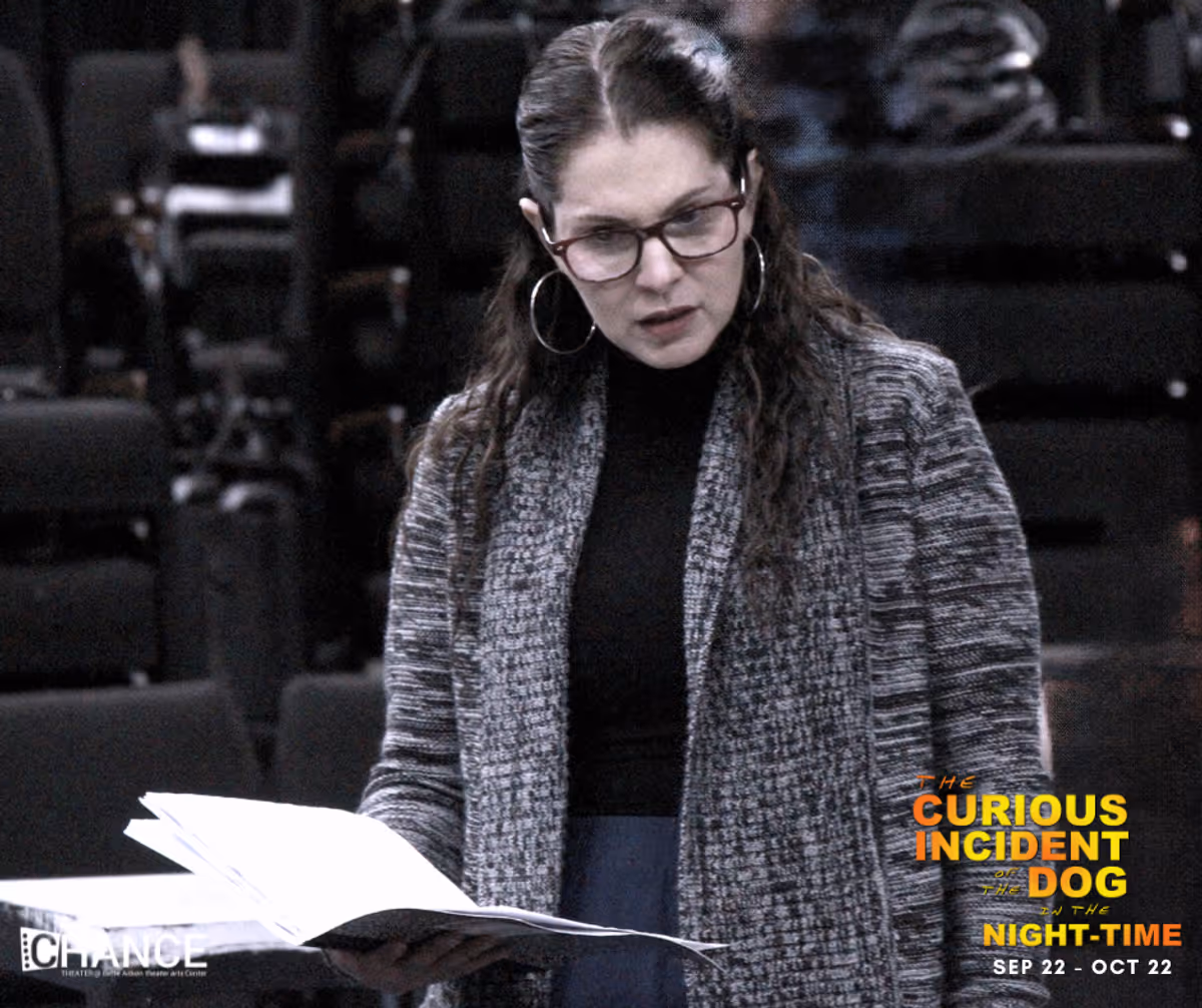 Behind the scenes at the Designer Run for The Curious Incident of the Dog in the Night-Time at Chance Theater. 