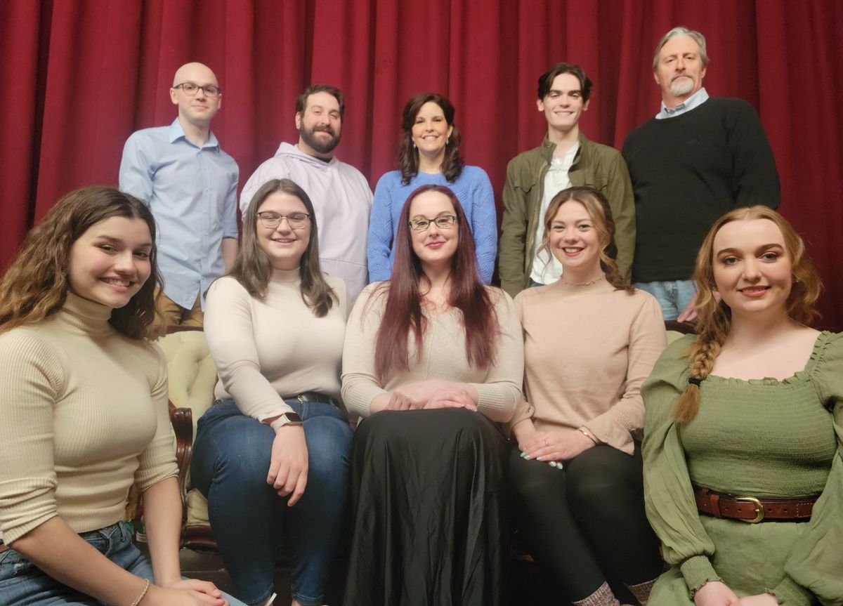 The wonderful cast of CLT's upcoming "LITTLE WOMEN THE MUSICAL" is getting very excited to share their labor of love with you this April. For more information and tickets, please visit https://www.laclt.com/little-women-2023. In the photo, L-R front: Maria Groover (Amy March); Casey Griffin (Beth March) Bee Tyler (Marmee March); Karianna Merrill (Meg March); and Janelle Raven (Jo March). Back: Edward Angelo (Professor Bhaer); Justin Morin (John Brooke); Jennifer McClure Groover (Aunt March); Ethan Rombalski (Laurie Laurence); and L. John Van Norden (Mr. Laurence). The wonderful cast of CLT's upcoming "LITTLE WOMEN THE MUSICAL" is getting very excited to share their labor of love with you this April. For more information and tickets, please visit https://www.laclt.com/little-women-2023. In the photo, L-R front: Maria Groover (Amy March); Casey Griffin (Beth March) Bee Tyler (Marmee March); Karianna Merrill (Meg March); and Janelle Raven (Jo March). Back: Edward Angelo (Professor Bhaer); Justin Morin (John Brooke); Jennifer McClure Groover (Aunt March); Ethan Rombalski (Laurie Laurence); and L. John Van Norden (Mr. Laurence).