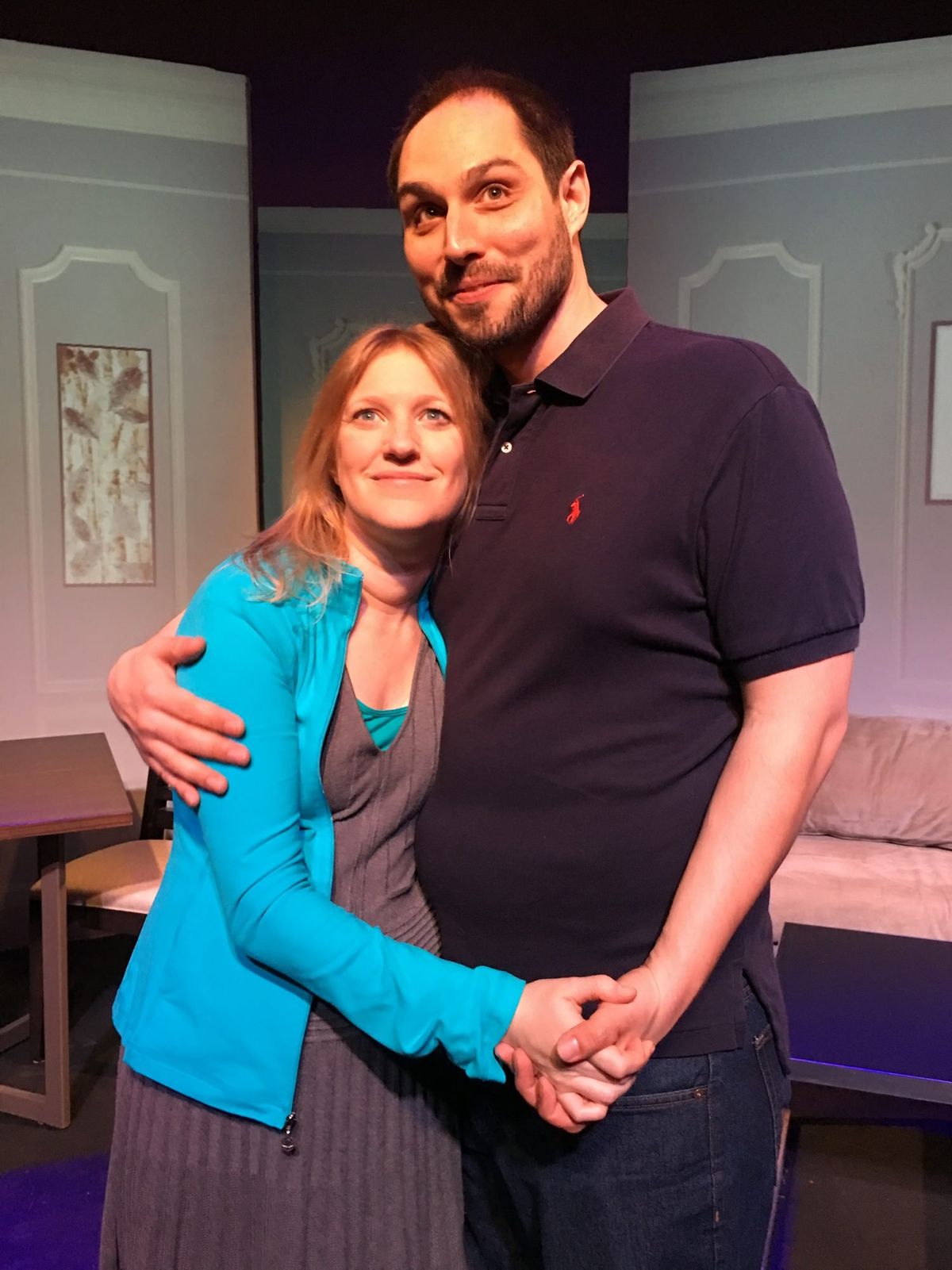 Donald Rizzo and Rebecca Lincoln in World Premier Production of GOD and SEX. Photo by Cydne Moore