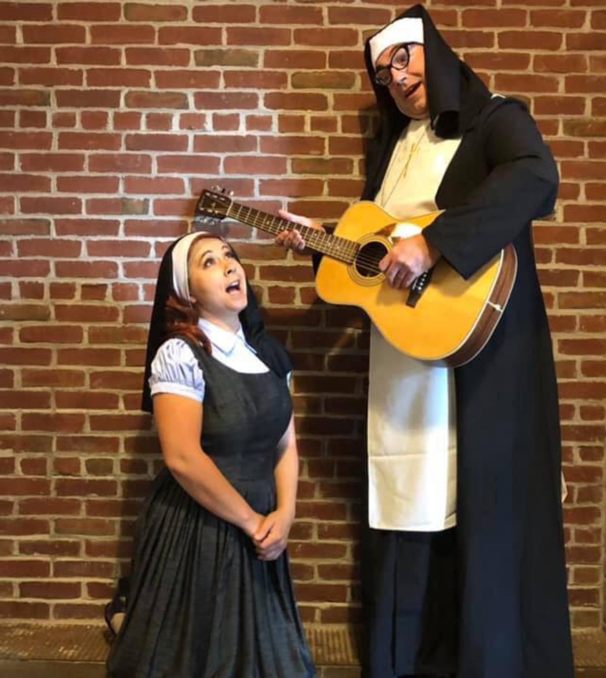 Singing nuns! From left to right, Sandra Tomasco as Agnes, and Erik Hyatt as Mother Superior! Singing nuns! From left to right, Sandra Tomasco as Agnes, and Erik Hyatt as Mother Superior!