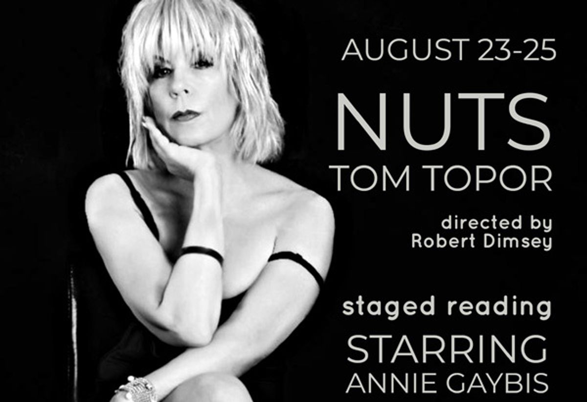 Annie Gaybis starring as the indicted call girl, Claudia Faith Draper, in NUTS by Tom Topor