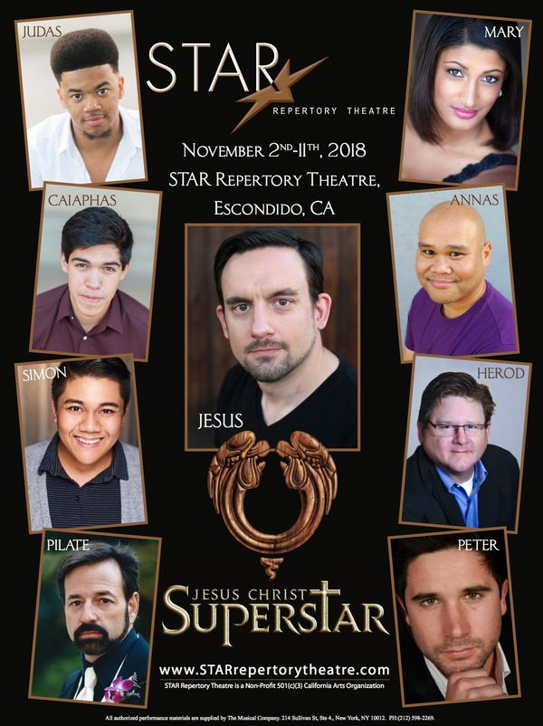 A pioneering rock opera that became a global phenomenon, Jesus Christ Superstar retells the last week in the life of the social and political rebel Jesus of Nazareth through the eyes of his betrayer, Judas Iscariot. Chart-topping music by Andrew Lloyd Webber with lyrics by Tim Rice, such as "Everything's Alright," "I Don't Know How to Love Him" and the high-octane title number highlight the struggles of Jesus' final days leading up to his ultimate crucifixion. This righteous and explosive musical experience continues to touch new generations of audiences and performers. Check Jesus Christ Superstar out at the newly renovated STAR Repertory Theatre -- new seats and velvet curtain walls -- in San Diego. 1