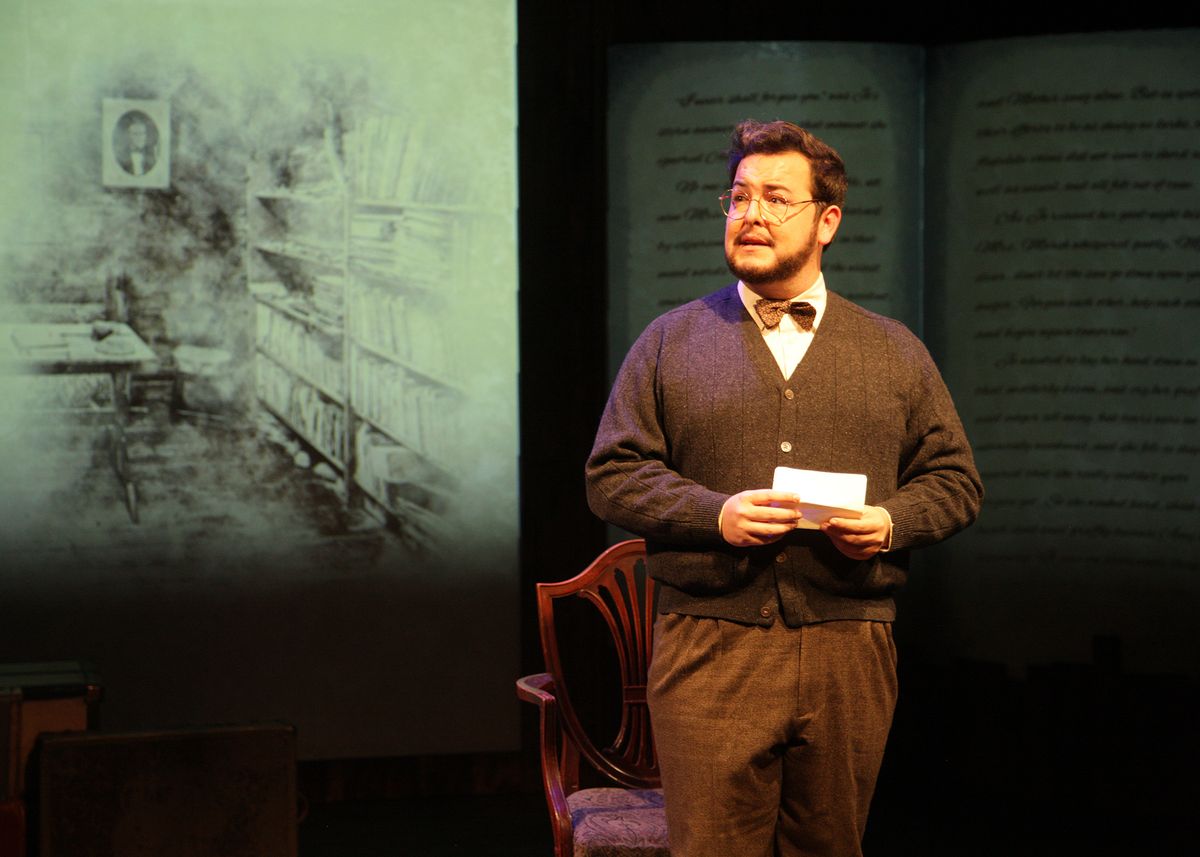 Tucker Boyes as Professor Bhaer in Chance Theater's production of "Little Women - The Broadway Musical" is playing November 25 - December 23, 2022 at Bette Aitken theater arts Center on the Cripe Stage. Music by Jason Howland; Lyrics by Mindi Dickstein; Book by Allan Knee. Based on the novel by Louisa May Alcott. Directed by Casey Long, Music Direction by Gabrielle Maldonado.