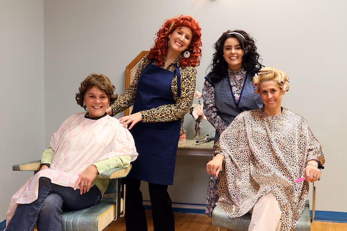 Co-directed by Debra Susi and Beth Lambert, the talented cast of community actors performing in Steel Magnolias is amazing! Pictured here from left to right, top to bottom:
Truvy Jones – Juli Brooks-Settlemire
Annelle Dupuy- Desoto – Emily Cates
M’Lynn Eatenton – Lisa Neal
Clairee Belcher – Nancy Carbone
Co-directed by Debra Susi and Beth Lambert, the talented cast of community actors performing in Steel Magnolias is amazing! Pictured here from left to right, top to bottom:
Truvy Jones – Juli Brooks-Settlemire
Annelle Dupuy- Desoto – Emily Cates
M’Lynn Eatenton – Lisa Neal
Clairee Belcher – Nancy Carbone