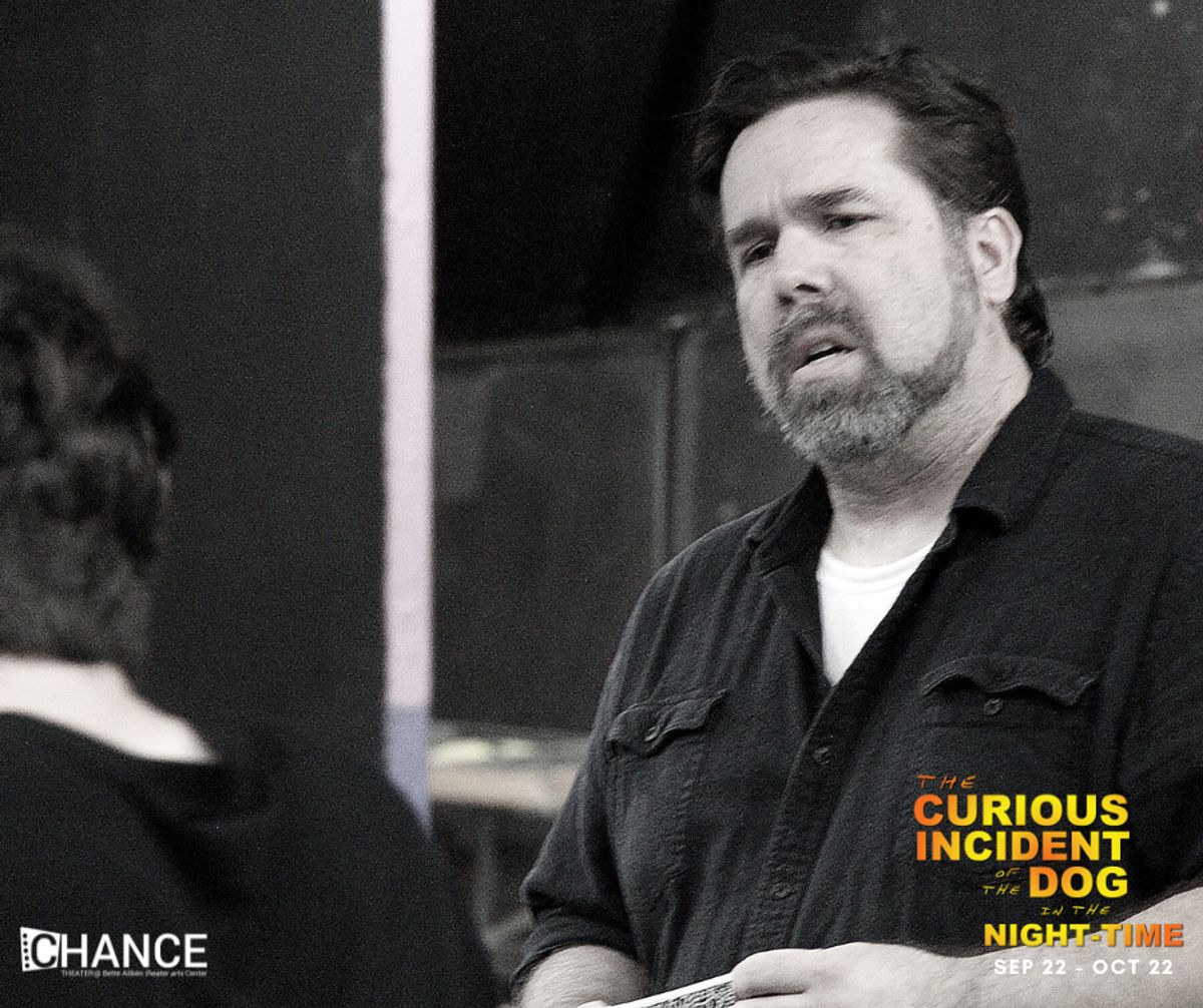 Behind the scenes at the Designer Run for The Curious Incident of the Dog in the Night-Time at Chance Theater. 