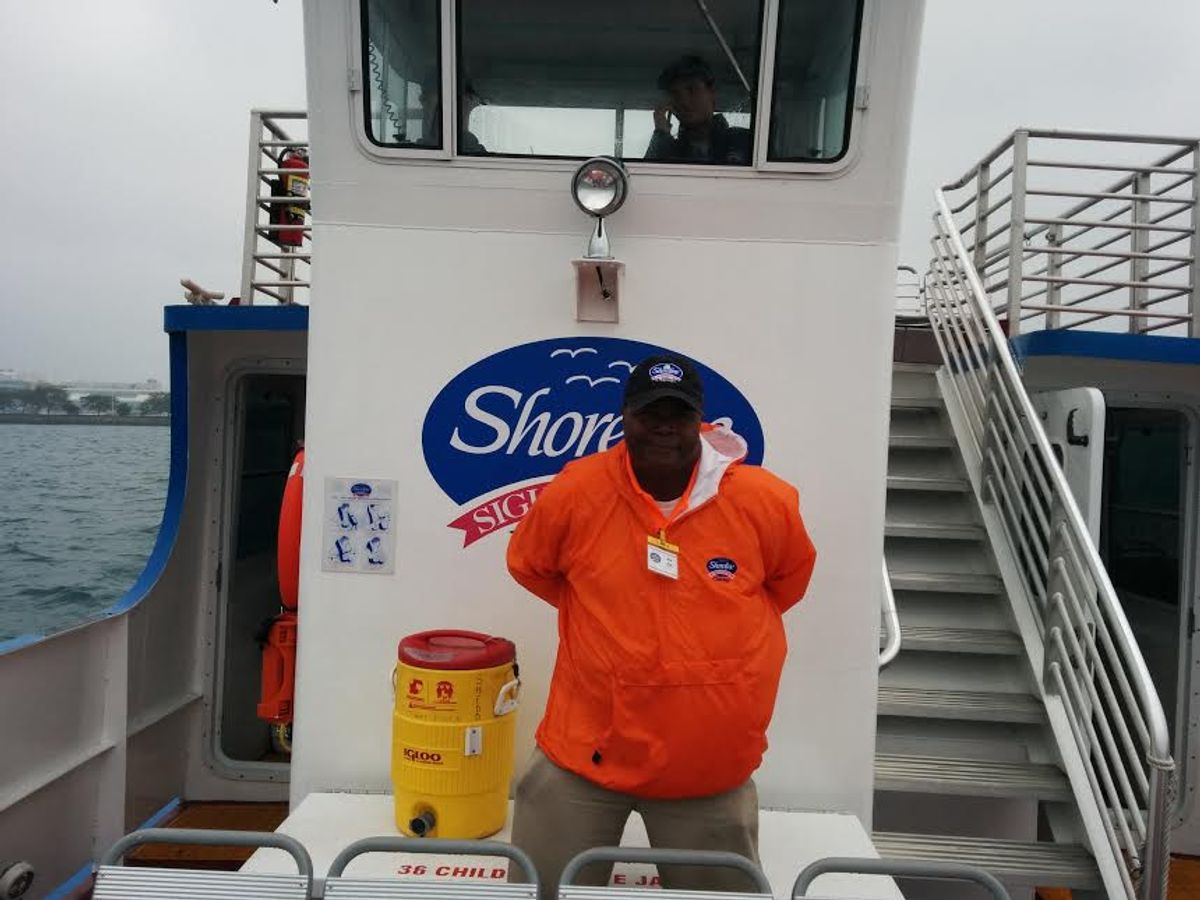 3rd Most Favorite Day Gig Ever!: In the summers of 2005, 2015 and 2018, stage actor and play director Darryl Maximilian Robinson provided Costumer Services for Shoreline Sightseeing of Chicago.