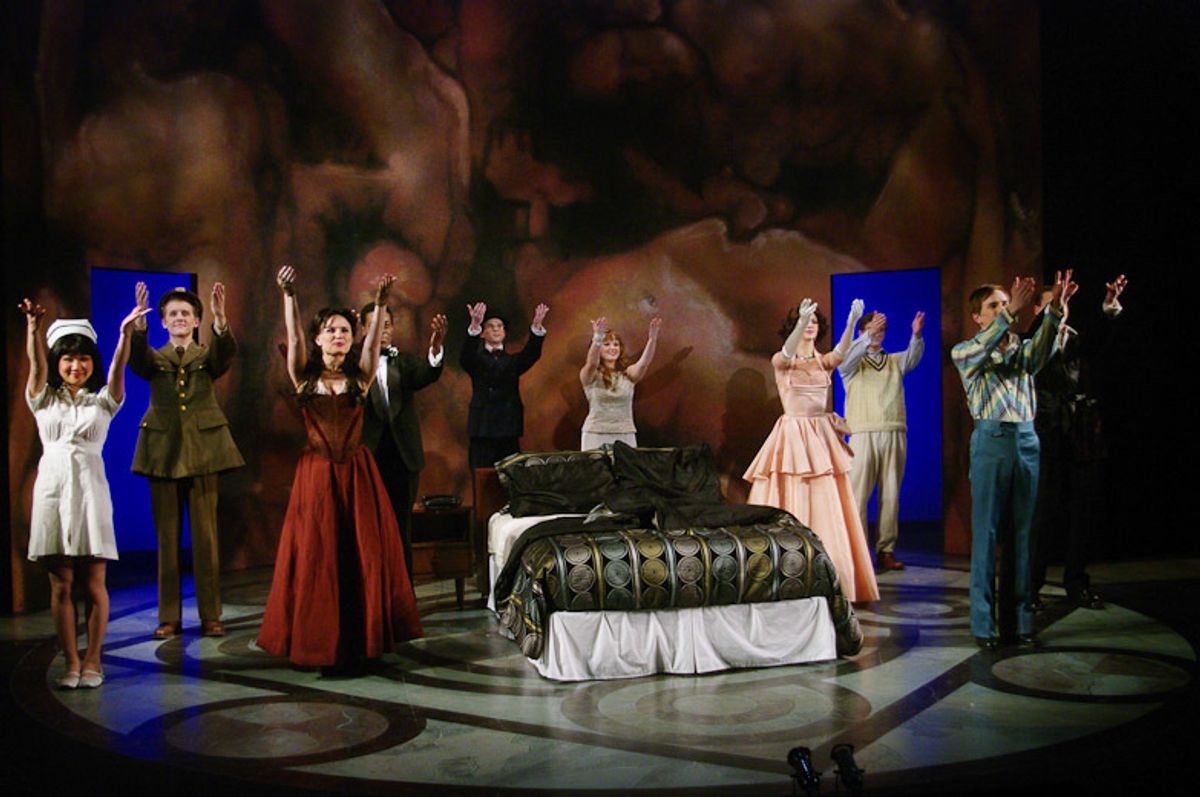 The company of "Hello Again" at IWU take a bow, Fall 2011