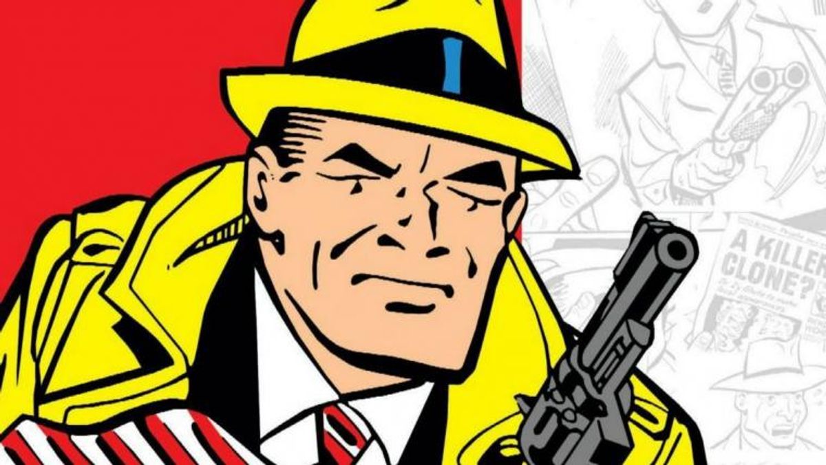 A CHARACTER CELEBRATED IN THE COMICS, IN MOVIES, ON TELEVISION AND ON-THE-AIR!: As illustrated by Chester Gould, the classic comic strip detective, Dick Tracy. In March of 2020, veteran and award-winning stage actor and play director Darryl Maximilian Robinson starred as The Announcer in The Ark Theatre of North Hollywood, California Olde Tyme Radio Hour preview performance of "The Dick Tracy Radio Show. A CHARACTER CELEBRATED IN THE COMICS, IN MOVIES, ON TELEVISION AND ON-THE-AIR!: As illustrated by Chester Gould, the classic comic strip detective, Dick Tracy. In March of 2020, veteran and award-winning stage actor and play director Darryl Maximilian Robinson starred as The Announcer in The Ark Theatre of North Hollywood, California Olde Tyme Radio Hour preview performance of "The Dick Tracy Radio Show.