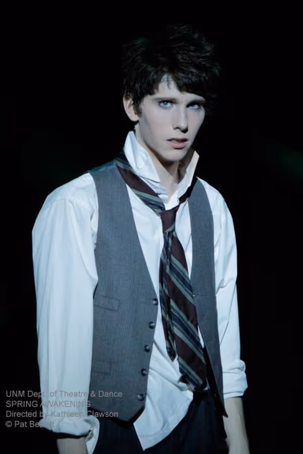 Cory Meehan as Moritz, Spring Awakening at The University of New Mexico, photo by Pat Berrett 2