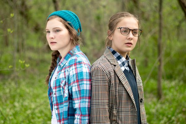 Alexa Stratton as Jocelyn and Jordan Battey as Marie in The Time Machine, photograph by Jason Johnson-Spinos 1