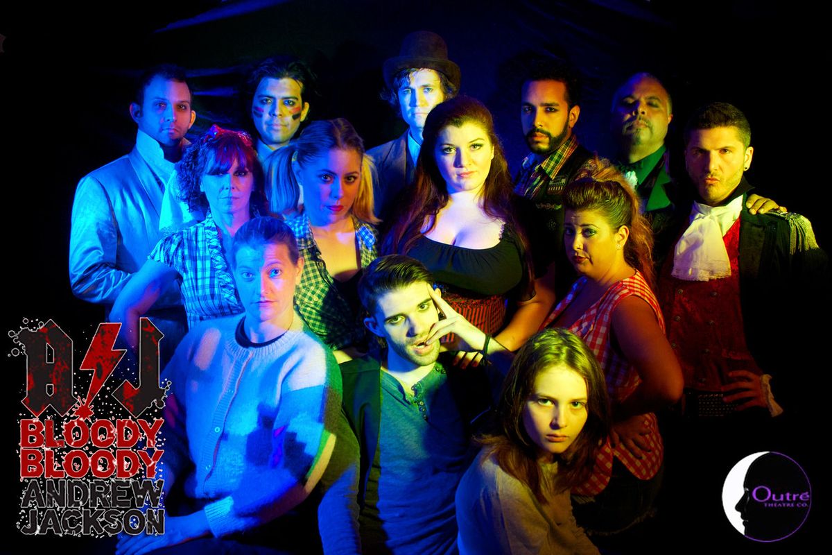 The cast of the 2015 Outre Theatre Company Production of "Bloody Bloody Andrew Jackson" Directed by Skye Whitcomb. http://on.fb.me/1A8zPa5
Photo by Geoffrey Short. #OutreBBAJ The cast of the 2015 Outre Theatre Company Production of "Bloody Bloody Andrew Jackson" Directed by Skye Whitcomb. http://on.fb.me/1A8zPa5
Photo by Geoffrey Short. #OutreBBAJ