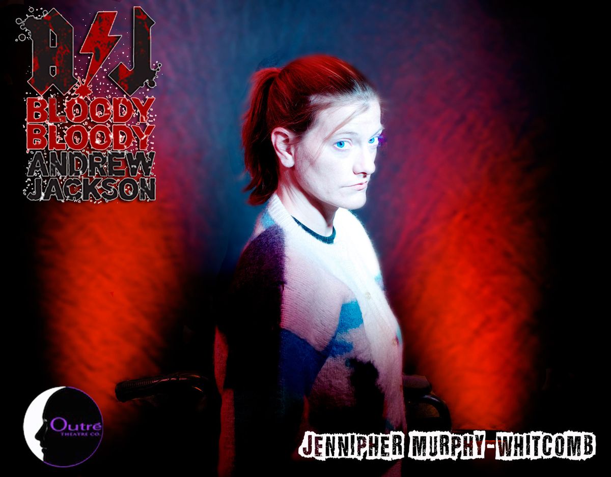 Jenipher Murphy-Whitcomb as the Storyteller in the 2015 Outre Theatre Company Production of "Bloody Bloody Andrew Jackson" Directed by Skye Whitcomb. http://on.fb.me/1A8zPa5
Photo by Geoffrey Short. #OutreBBAJ Jenipher Murphy-Whitcomb as the Storyteller in the 2015 Outre Theatre Company Production of "Bloody Bloody Andrew Jackson" Directed by Skye Whitcomb. http://on.fb.me/1A8zPa5
Photo by Geoffrey Short. #OutreBBAJ