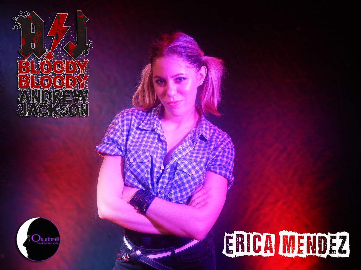Erica Mendez in the 2015 Outre Theatre Company Production of "Bloody Bloody Andrew Jackson" Directed by Skye Whitcomb. http://on.fb.me/1A8zPa5
Photo by Geoffrey Short. #OutreBBAJ Erica Mendez in the 2015 Outre Theatre Company Production of "Bloody Bloody Andrew Jackson" Directed by Skye Whitcomb. http://on.fb.me/1A8zPa5
Photo by Geoffrey Short. #OutreBBAJ