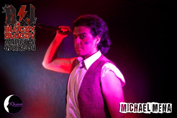Michael Mena in the 2015 Outre Theatre Company Production of "Bloody Bloody Andrew Jackson" Directed by Skye Whitcomb. http://on.fb.me/1A8zPa5
Photo by Geoffrey Short. #OutreBBAJ  7
