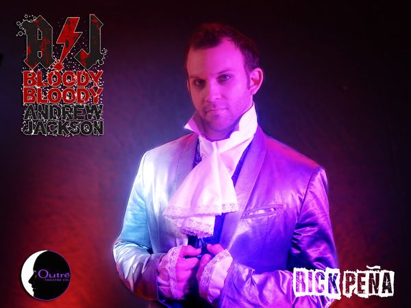 Rick Pena as Henry Clay in the 2015 Outre Theatre Company Production of "Bloody Bloody Andrew Jackson" Directed by Skye Whitcomb. http://on.fb.me/1A8zPa5
Photo by Geoffrey Short. #OutreBBAJ  11
