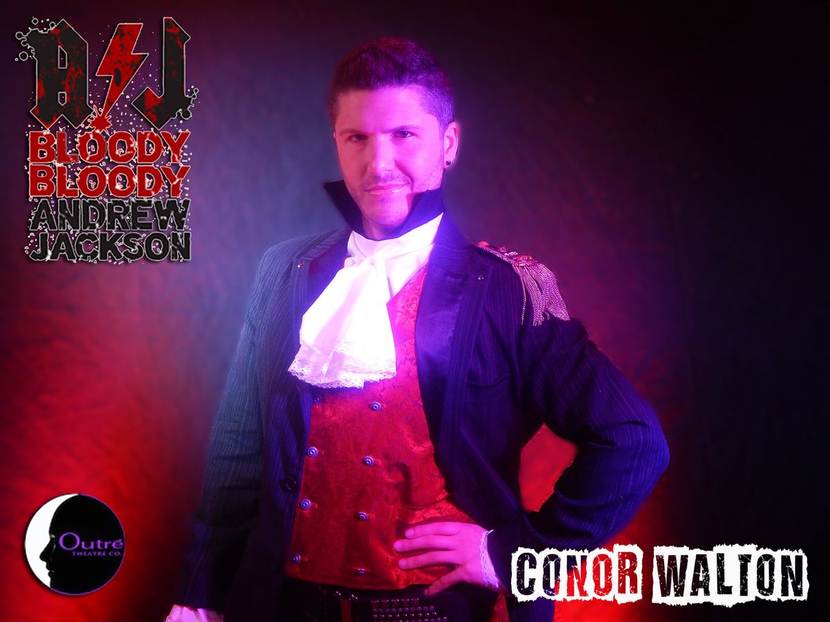 Conor Walton as John Quincy Adams in the 2015 Outre Theatre Company Production of "Bloody Bloody Andrew Jackson" Directed by Skye Whitcomb. http://on.fb.me/1A8zPa5
Photo by Geoffrey Short. #OutreBBAJ 