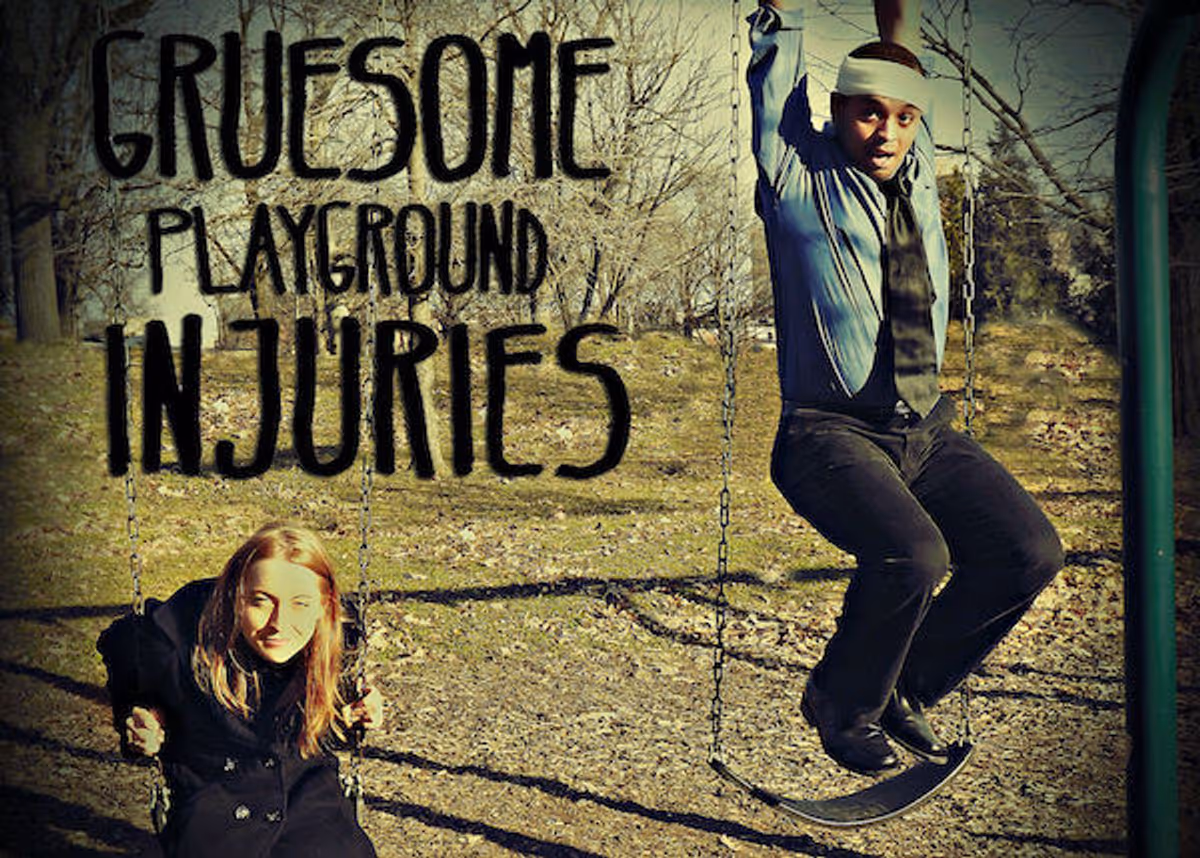 Kelsey Hopkins as Kayleen and Kevin Tate as Doug in Warehouse Theatre's 'Gruesome Playground injuries'. Photo by Kristofer Green Kelsey Hopkins as Kayleen and Kevin Tate as Doug in Warehouse Theatre's 'Gruesome Playground injuries'. Photo by Kristofer Green