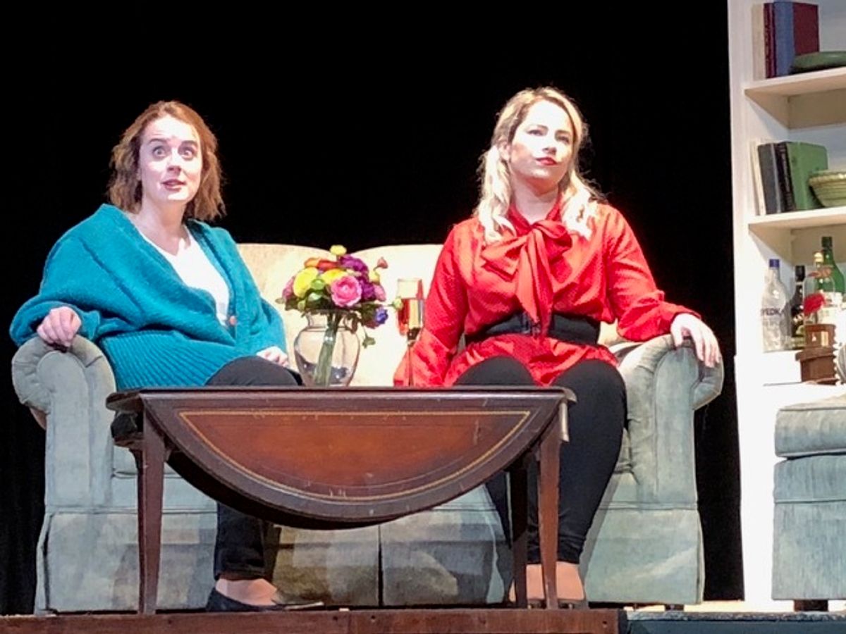 Janie (Tammy Mulrooney) and Harriet (Katie Preston) struggle with careers, life and love in "Isn't It Romantic?" At the Barker Playhouse this and next weekend. 