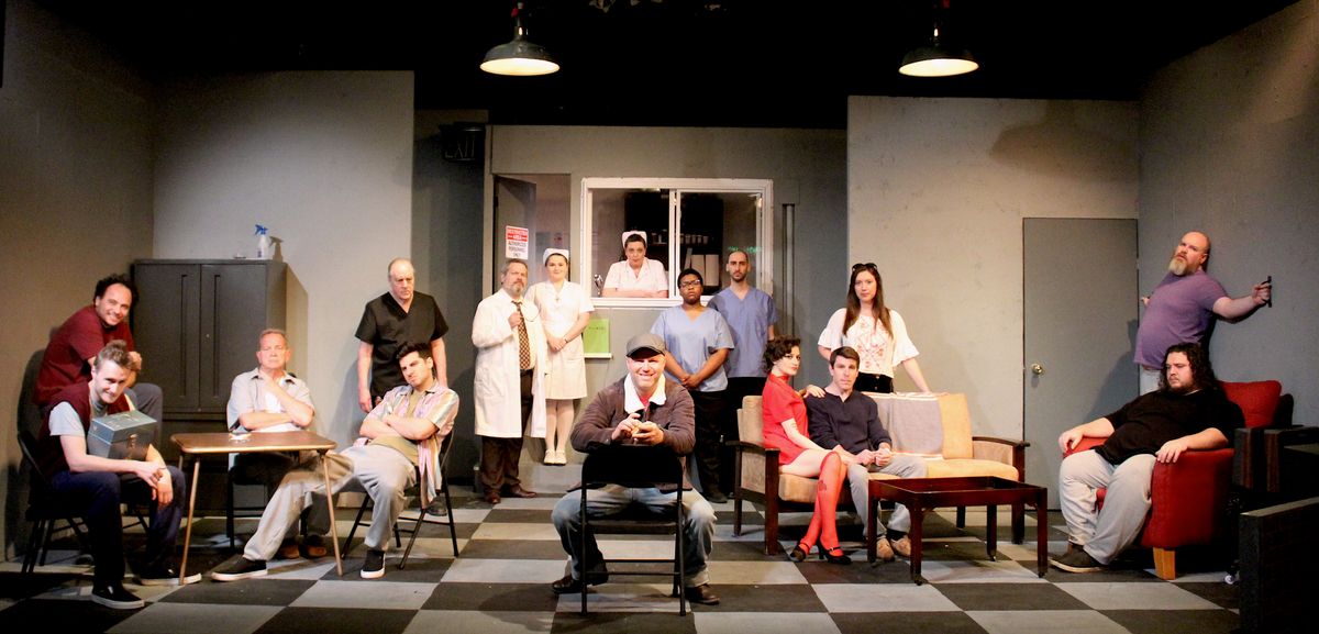Full cast of Vagabond Players' ONE FLEW OVER THE CUCKOO'S NEST (2023) - photo by Audra M. Mullen