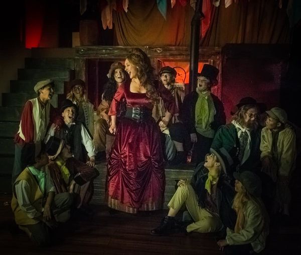 Stacy Huntington (Nancy) and some of the company of Oliver! 1