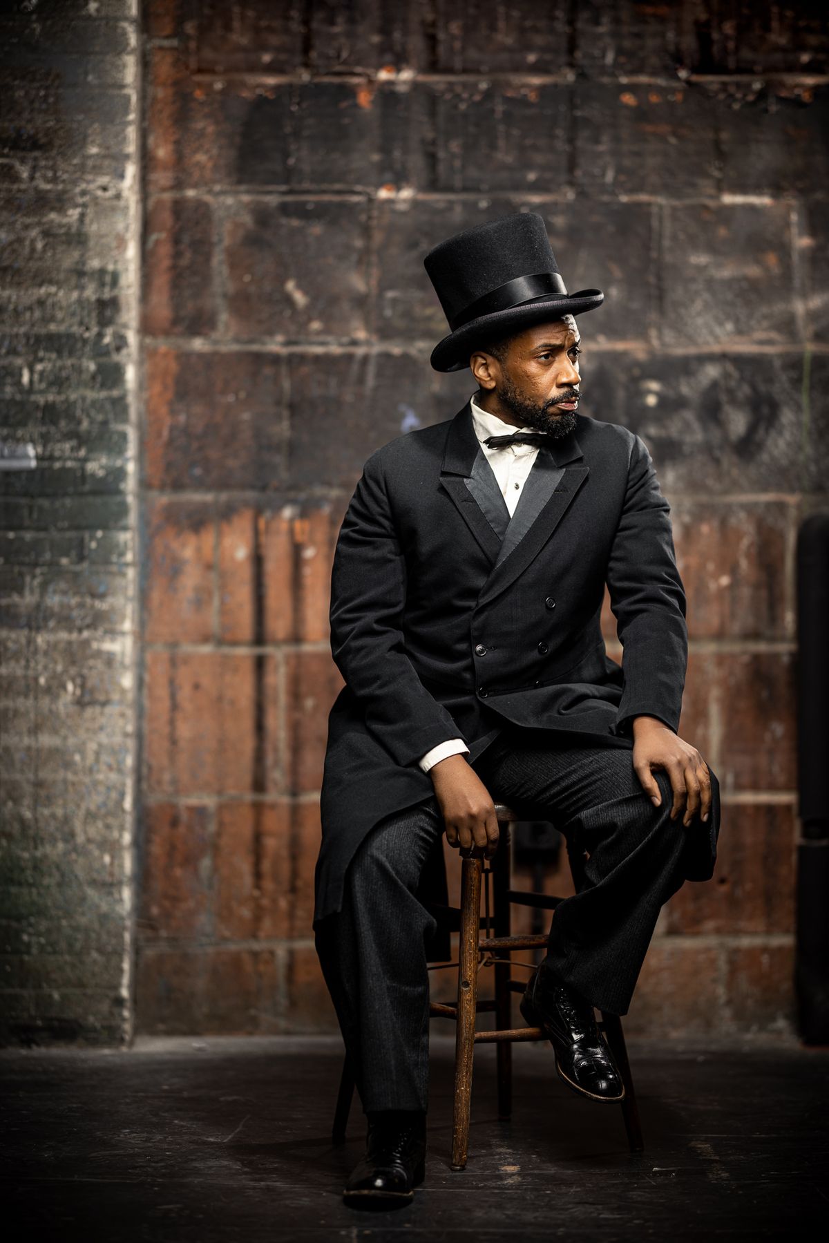 Joshua David Robinson; photo by Nile Hawver. The Lehman Trilogy running June 13-July 16, 2023 at The Huntington Theatre 264 Huntington Ave. Boston, MA 02115