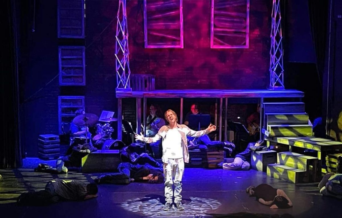 Sammy Jungwirth as Jesus in The Children's Playhouse of Maryland production of Jesus Christ Superstar running through May 21st. 
