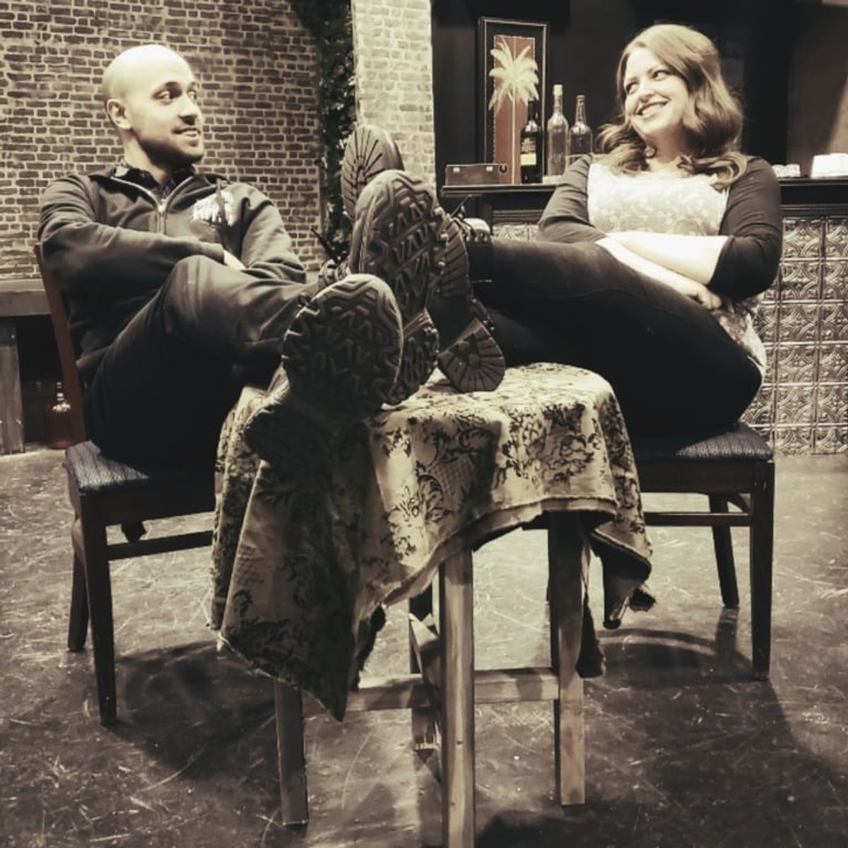 Paul Hartwell as Benedick and Andrea Hough as Beatrice in Starlight Community Theater's 2022 Much Ado About Nothing. PC:Nicole Thompson Paul Hartwell as Benedick and Andrea Hough as Beatrice in Starlight Community Theater's 2022 Much Ado About Nothing. PC:Nicole Thompson