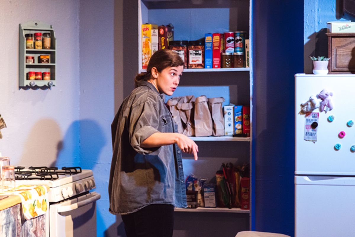 'night, Mother by Marsha Norman at Spotlighters Theatre, directed by Suzanne Beal.
Valerie Lash as Thelma (Mama) and Erin Klarner as Jesse
Set Design/Scenic Art at Alan Zemla
Costumes by Rachel Smith
Properties by Melissa Banister
Lighting by Fuzz Roark
Stage Managed by Thom Buckley