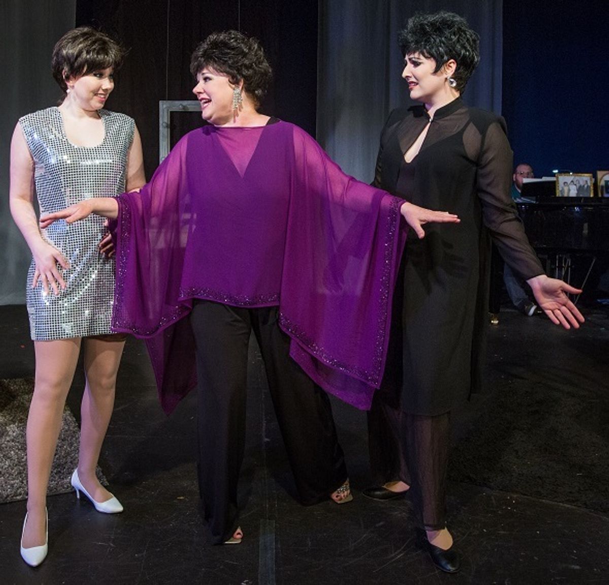 Photo by Kinderpics featuring Hannah Lauren Wilson, Emily Sahler and Jillian Snow Harris as three phases of Liza Minnelli's life in Liza Liza Liza Photo by Kinderpics featuring Hannah Lauren Wilson, Emily Sahler and Jillian Snow Harris as three phases of Liza Minnelli's life in Liza Liza Liza
