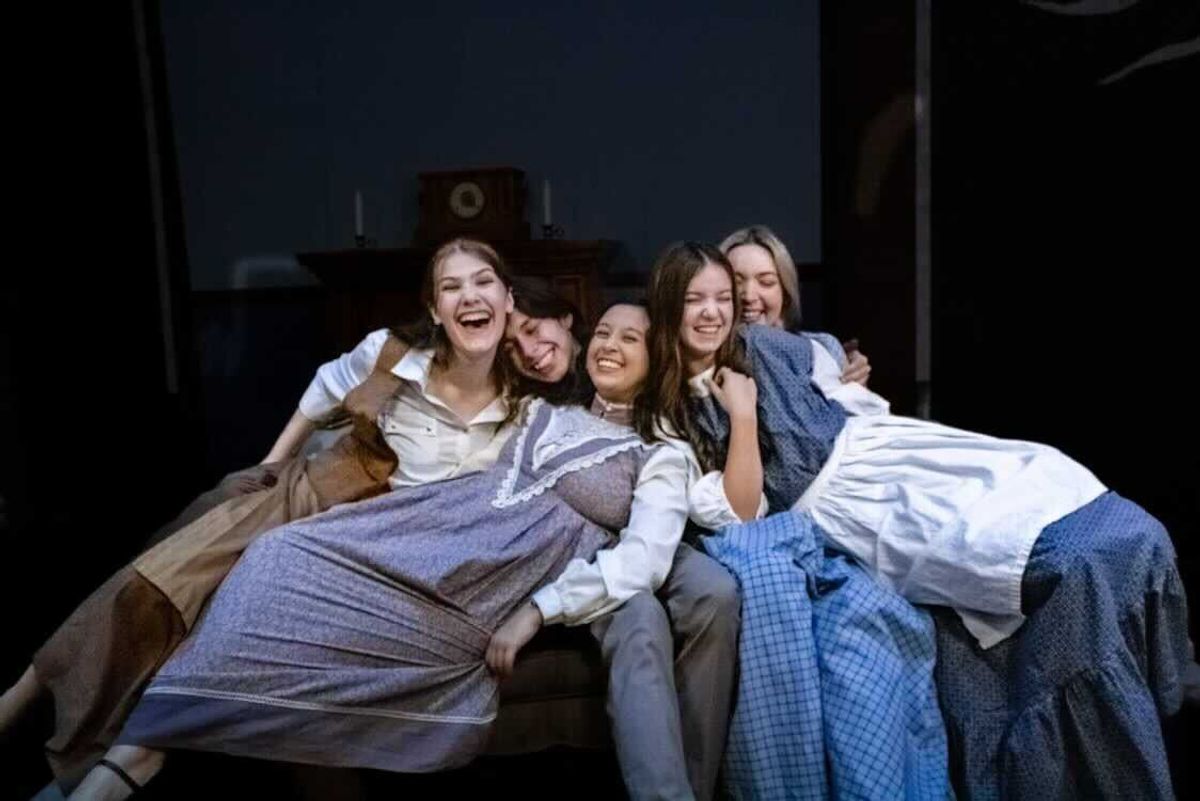 Jo (Lily Nelson), Amy (Alyssa Tipps), Laurie (Landon Kalin), Meg (Katherine Baier), and Beth (Macy Bonnett) appear as the March sisters and their best friend from Friday, July 29, through Sunday, August 7. Tickets are only $25, on sale now. Jo (Lily Nelson), Amy (Alyssa Tipps), Laurie (Landon Kalin), Meg (Katherine Baier), and Beth (Macy Bonnett) appear as the March sisters and their best friend from Friday, July 29, through Sunday, August 7. Tickets are only $25, on sale now.