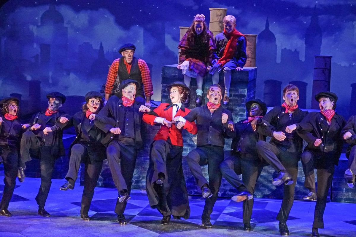 Jill Blackwood, Matthew Reddin and the Cast of MARY POPPINS. Photo Credit: Kirk Tuck Jill Blackwood, Matthew Reddin and the Cast of MARY POPPINS. Photo Credit: Kirk Tuck