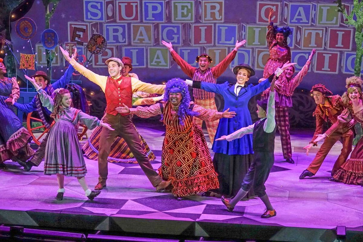 Scarlet Craig, Matthew Redden, Michelle Alexander, Jill Blackwood, Anderson Zoll and the Cast of MARY POPPINS. Photo Credit: Kirk Tuck Scarlet Craig, Matthew Redden, Michelle Alexander, Jill Blackwood, Anderson Zoll and the Cast of MARY POPPINS. Photo Credit: Kirk Tuck