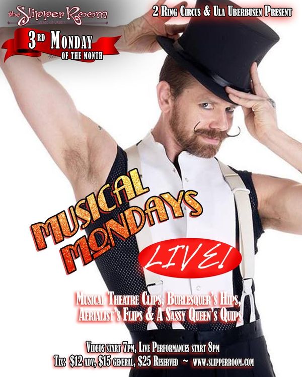 Ben Franklin is the sexy mastermind behind the crazy video lineup at Musical Mondays: Live! His vast array of obscure and ridiculous musical theatre clips will amaze and delight you! Don?t miss this chance to ?screlt? along with him at the next Musical Mondays: LIVE! at the Slipper Room. ???? Monday, February 18th, Videos at 7pm, Show at 8pm. ??? at www.slipperroom(dot)com ??? #musicalmondayslive is presented by @ulauberbusen & @2ringcircus and continues on the 3rd Monday of the month at the @slipperroomnyc. Photo by Marc Safran 1
