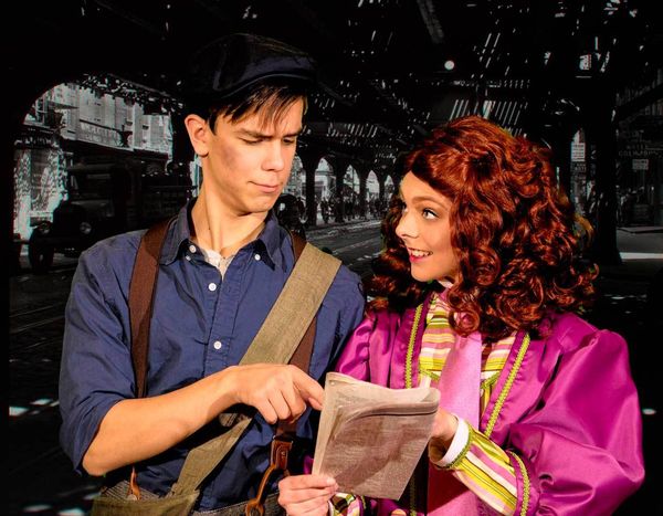 Looking to "Seize the Day" in ShowKids Invitational Theatre's inspirational production of Newsies are Jonah Lione, 17, of Clinton and Allisa Conover, 16, of East Amwell Twp. SKIT presents six performances, January 19-27 at Voorhees High School in Glen Gardner, NJ. Tickets on sale now at www.showkids.org. (Photo credit: DABOUR Photography) 1